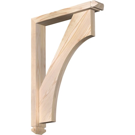 Westlake Arts And Crafts Smooth Bracket W/ Offset Brace, Douglas Fir, 3 1/2W X 20D X 28H